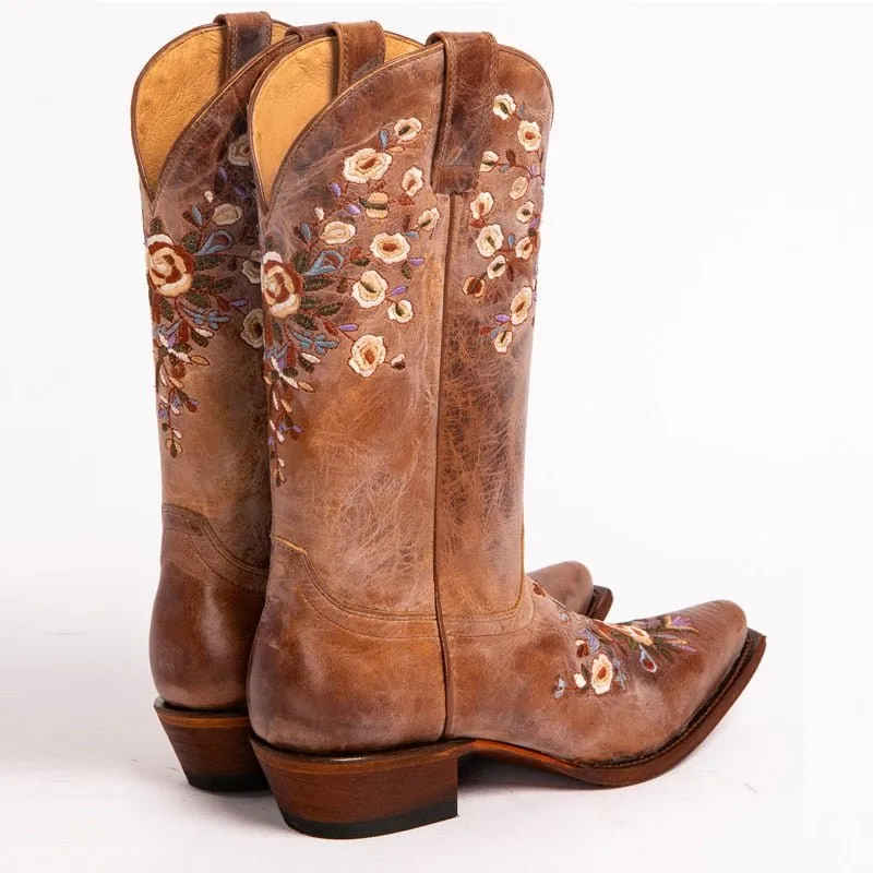 New Trendy Fringe mid-calf Square Heels Women Casual Party Shoes