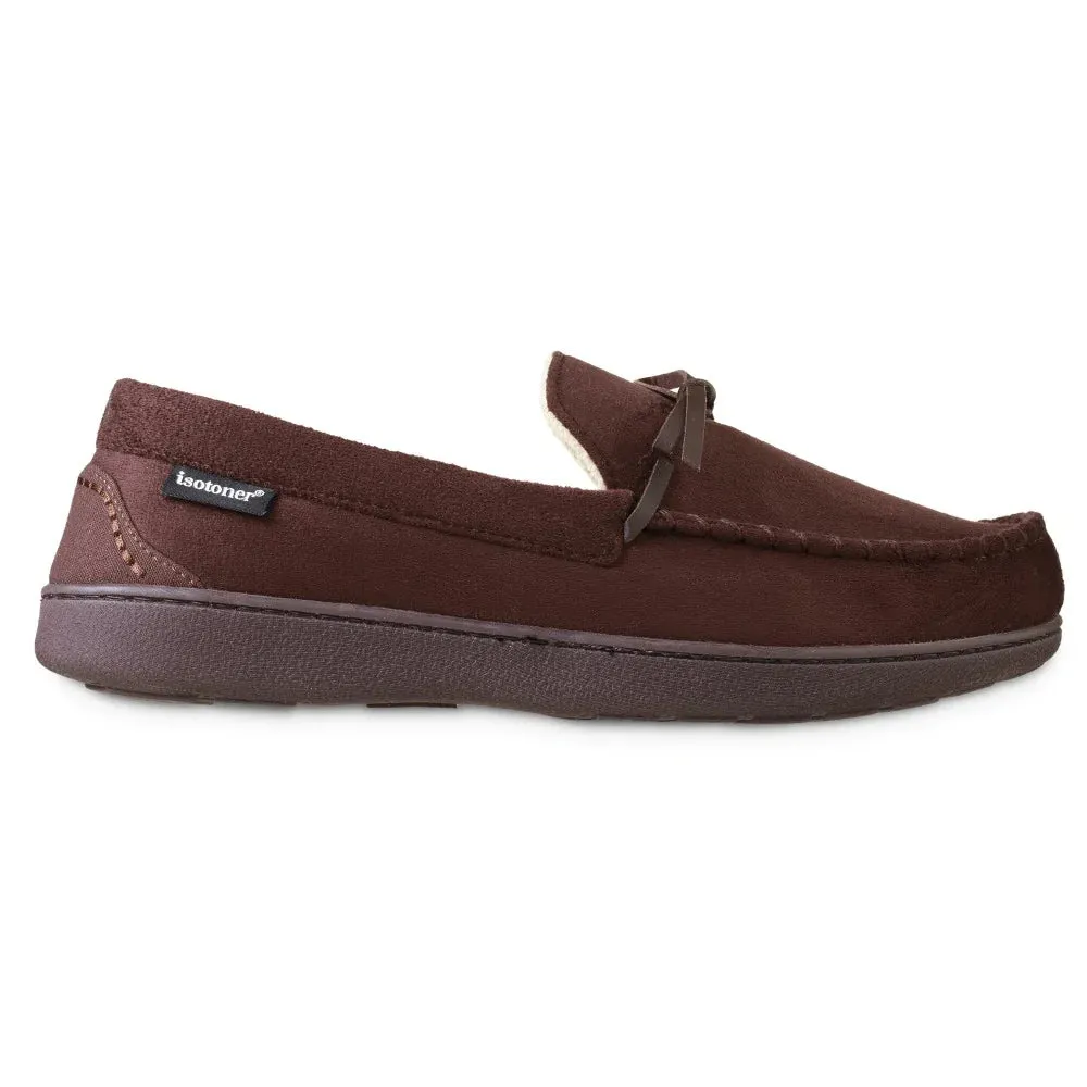 New with tags! Isotoner Men's Microsuede Nigel Moccasin Slippers with cooling gel in dark chocolate! Sz XL 11-12! Retails $54 