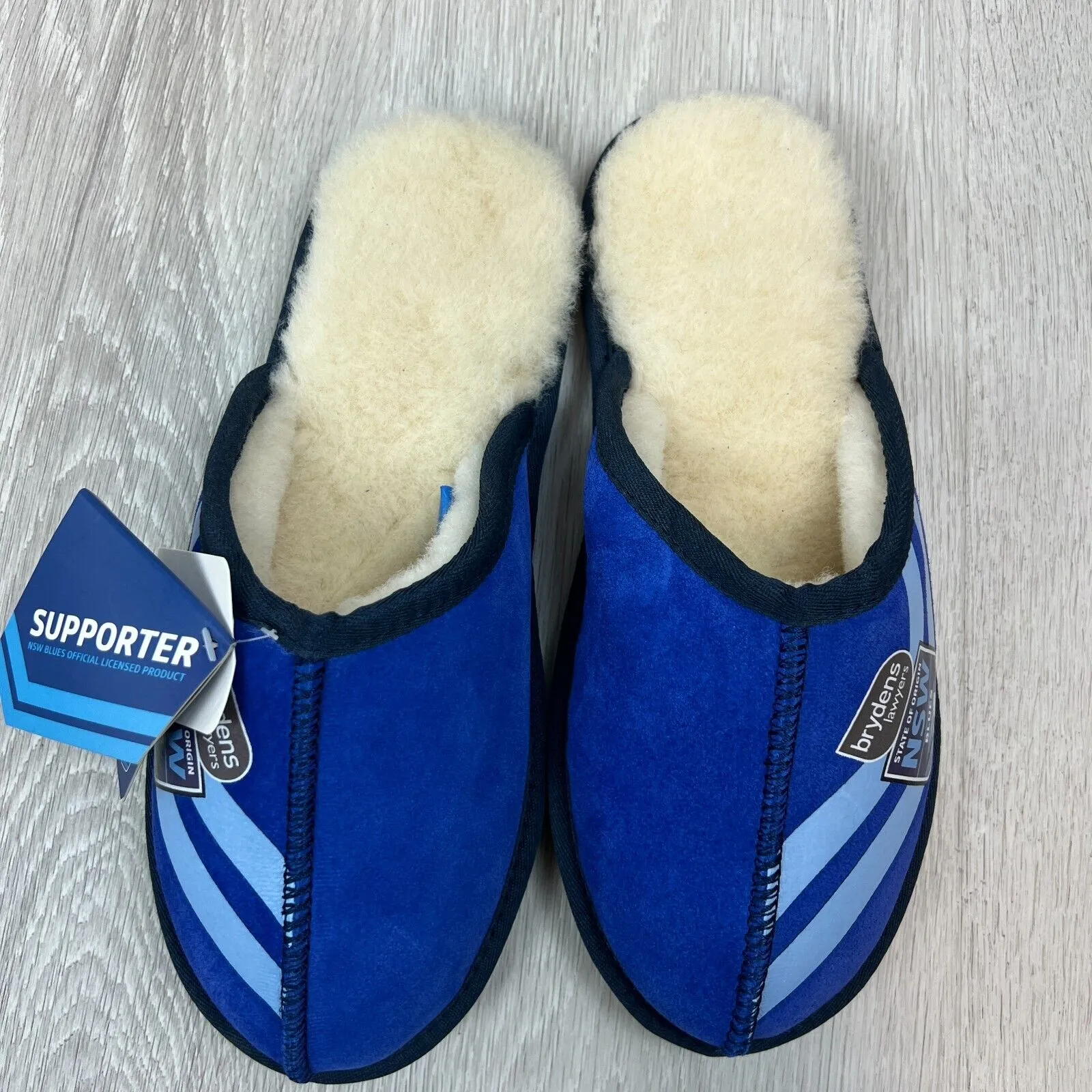 NRL NSW Blues State of Origin Merino Wool Slippers Size US W 6 / M 5 (New)