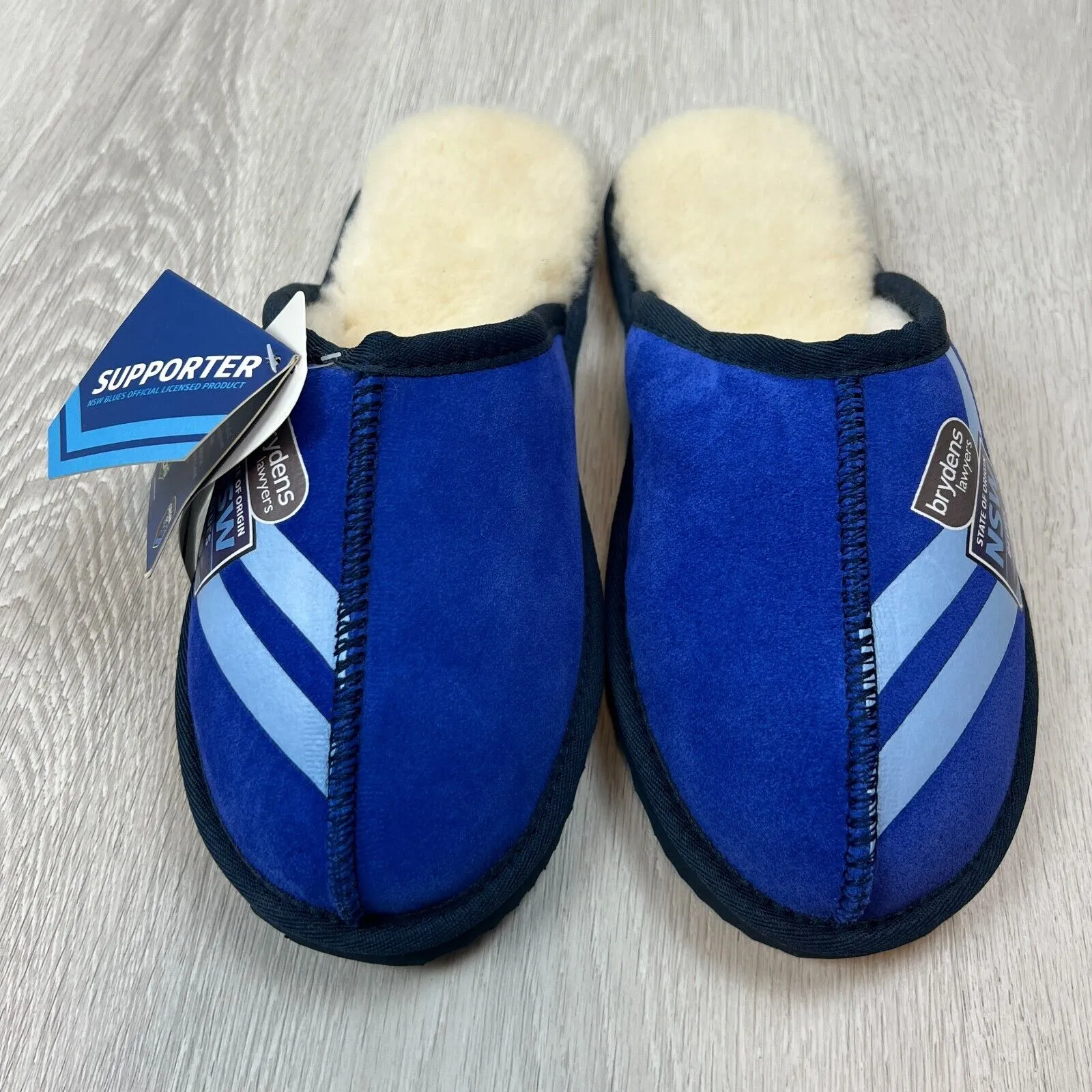 NRL NSW Blues State of Origin Merino Wool Slippers Size US W 6 / M 5 (New)