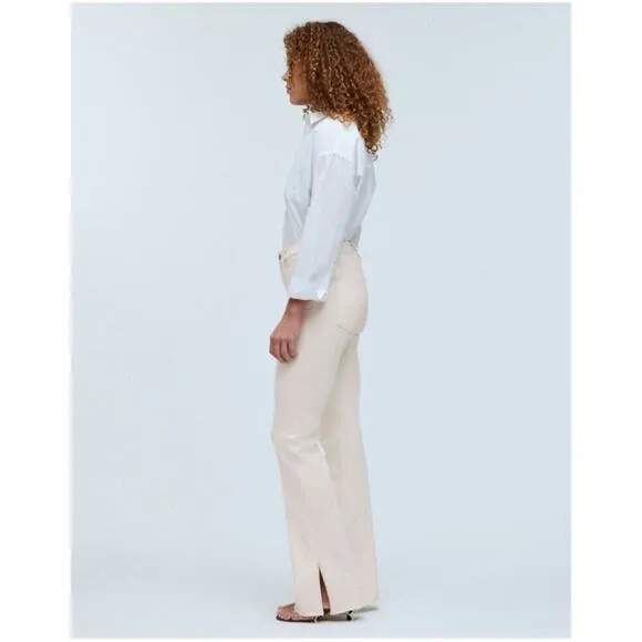 NWT Madewell Kick Out Full-Length Jeans Raw Hem Vintage Canvas Size 29