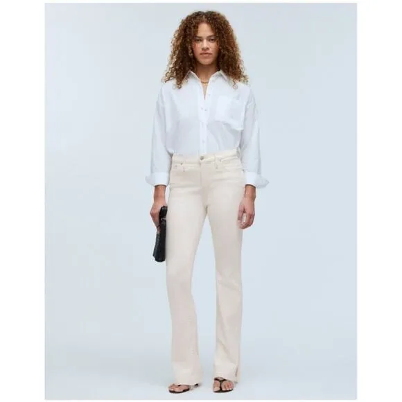 NWT Madewell Kick Out Full-Length Jeans Raw Hem Vintage Canvas Size 29