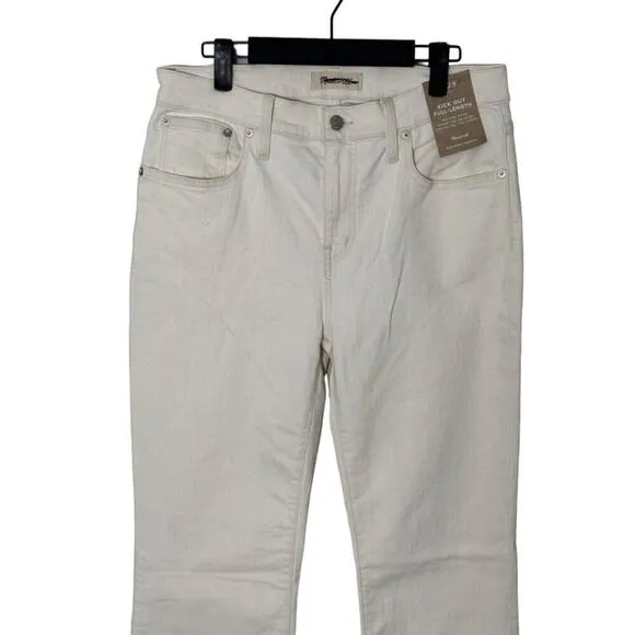NWT Madewell Kick Out Full-Length Jeans Raw Hem Vintage Canvas Size 29