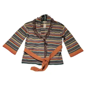 NWT Marine Layer Alamere Long Fringe Cardigan Multi Stripe Elevated Western - S
