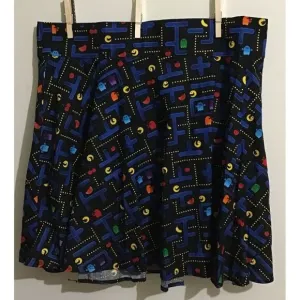 NWT‎ - Retrolicious Pac-Man Women's  Multicolor Skirt Size L