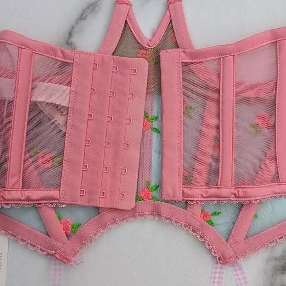 NWT  Victoria's Secret / Love &amp; Lemons &quot;Garden Party Corset&quot; Cupless Bra. Small
