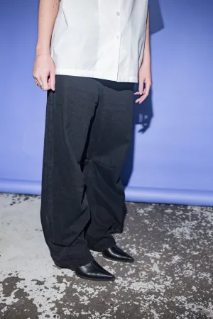 Ollie Denim in Black   Dark Wash