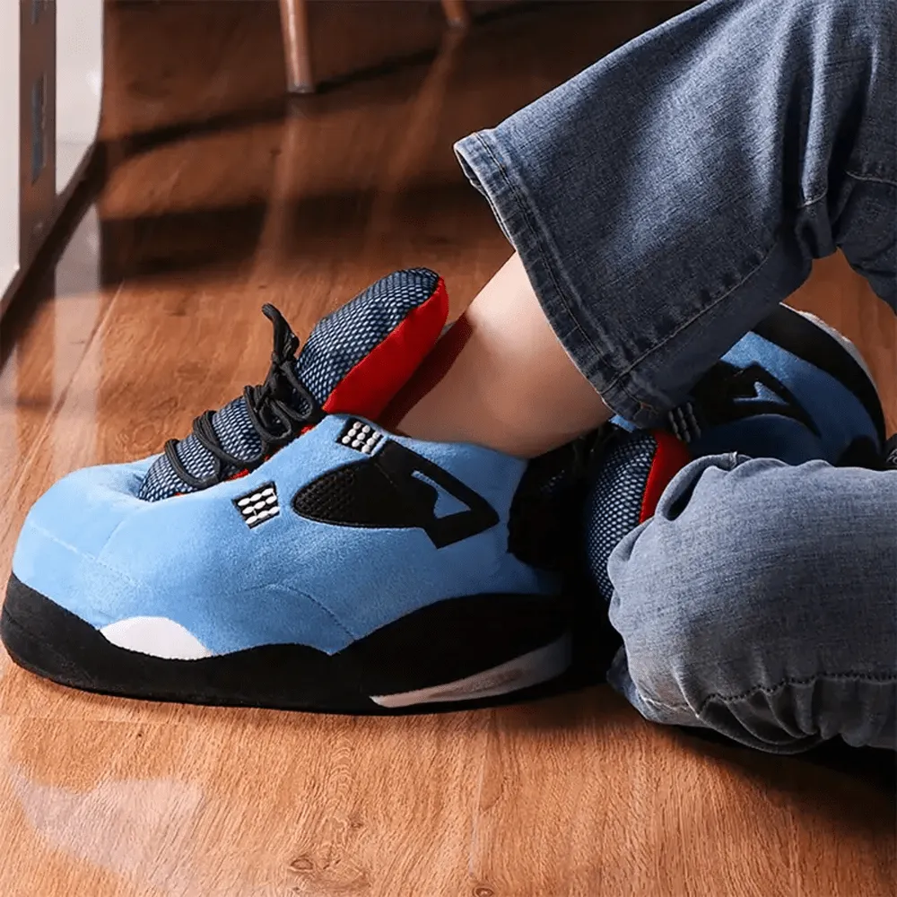 ONE SIZE FITS MOST JORDAN LIKE ULTRA COZY & FUZZY FLEECE SNEAKERS