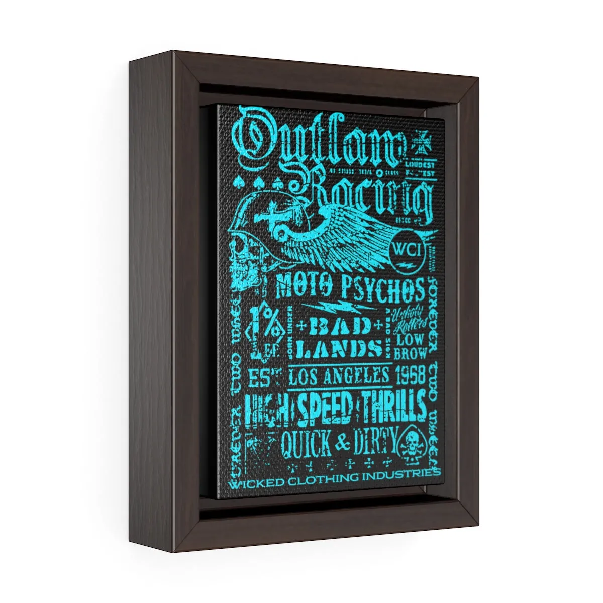 Outlaw Racing /Vertical FramedWrap Canvas