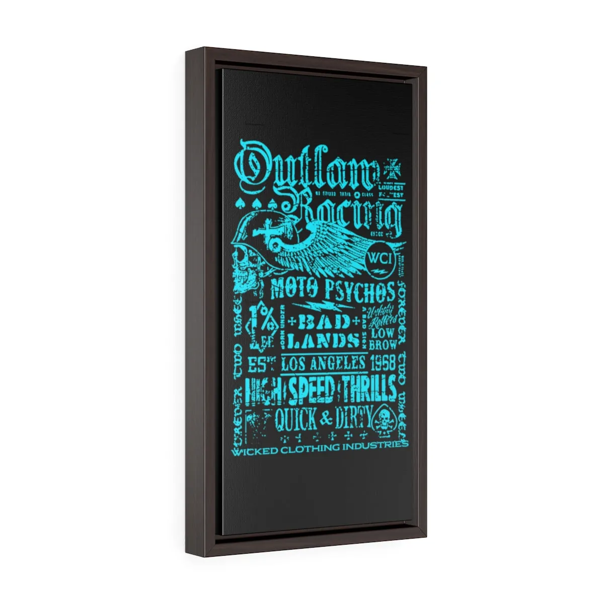 Outlaw Racing /Vertical FramedWrap Canvas