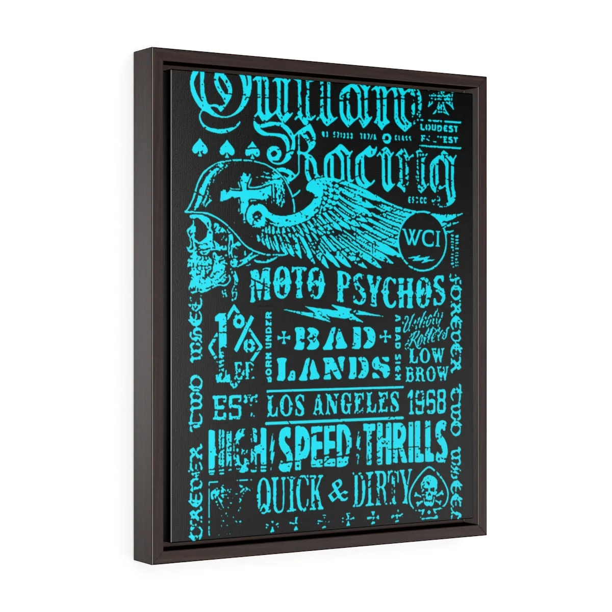 Outlaw Racing /Vertical FramedWrap Canvas