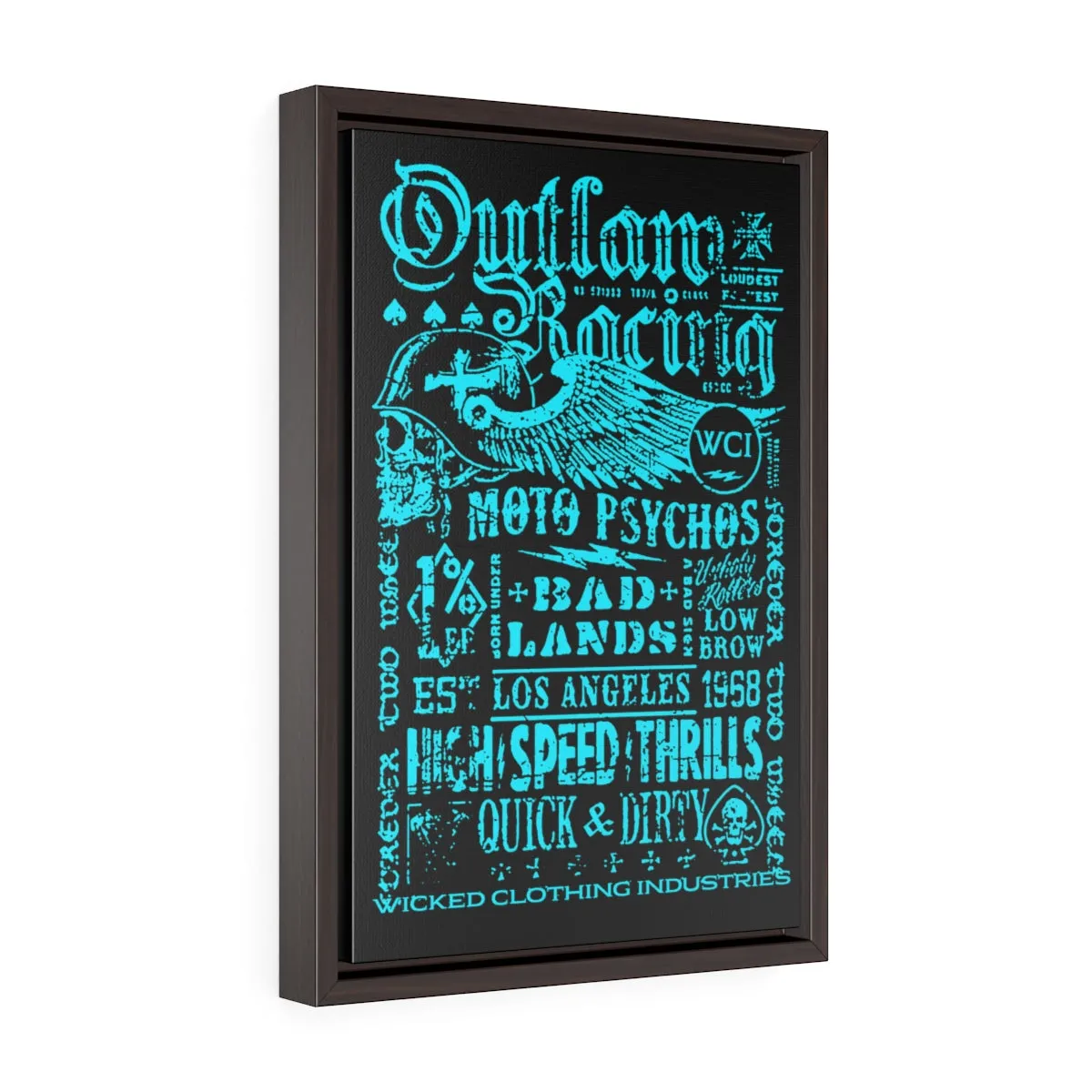 Outlaw Racing /Vertical FramedWrap Canvas