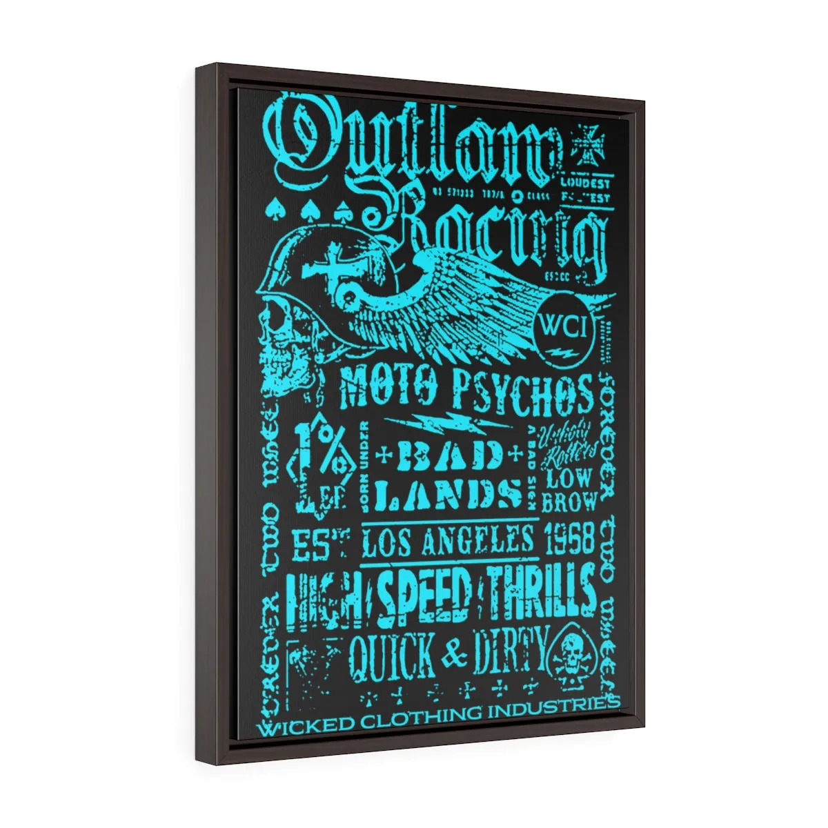 Outlaw Racing /Vertical FramedWrap Canvas