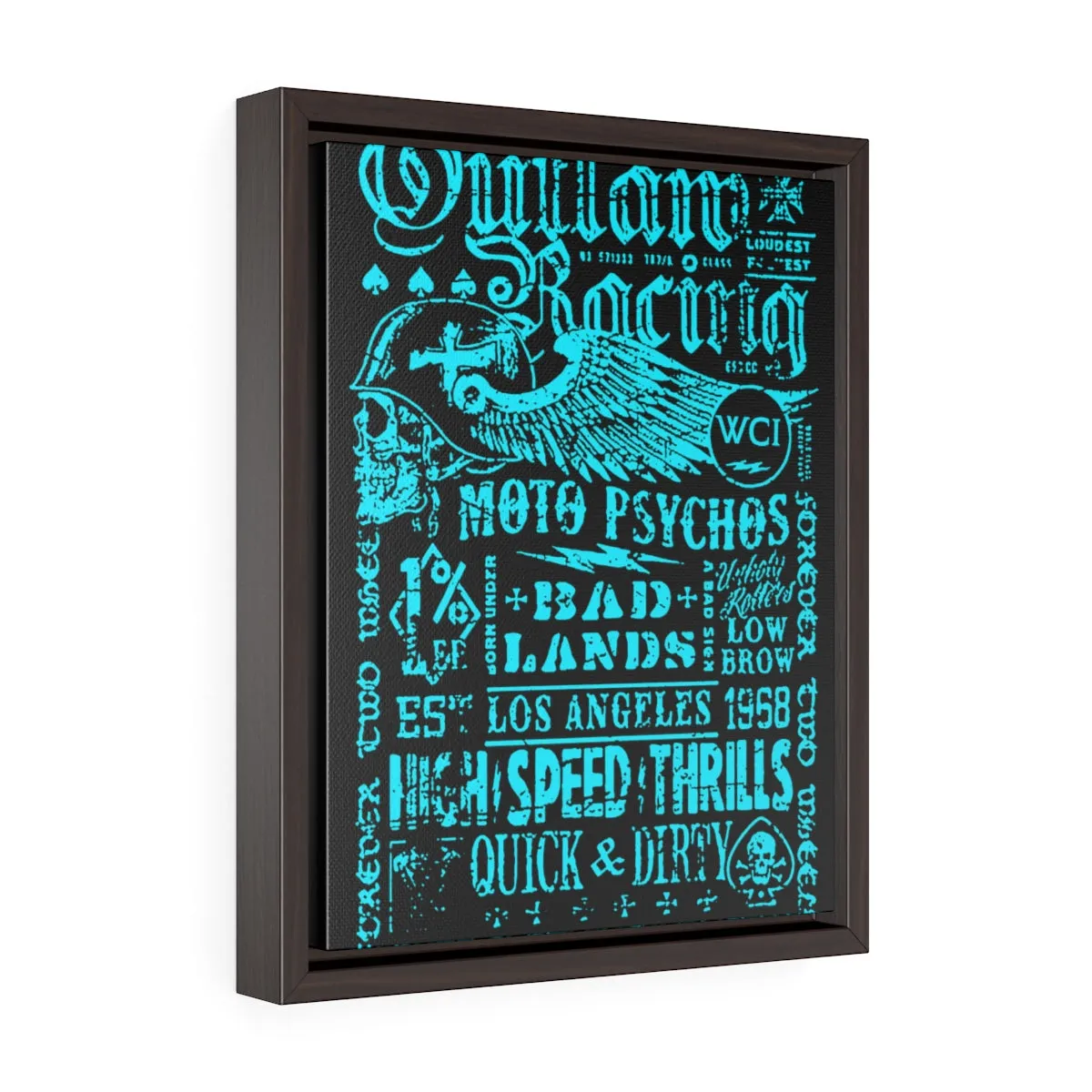 Outlaw Racing /Vertical FramedWrap Canvas