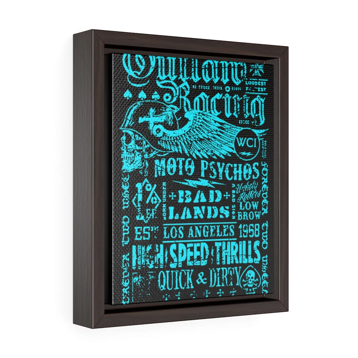 Outlaw Racing /Vertical FramedWrap Canvas