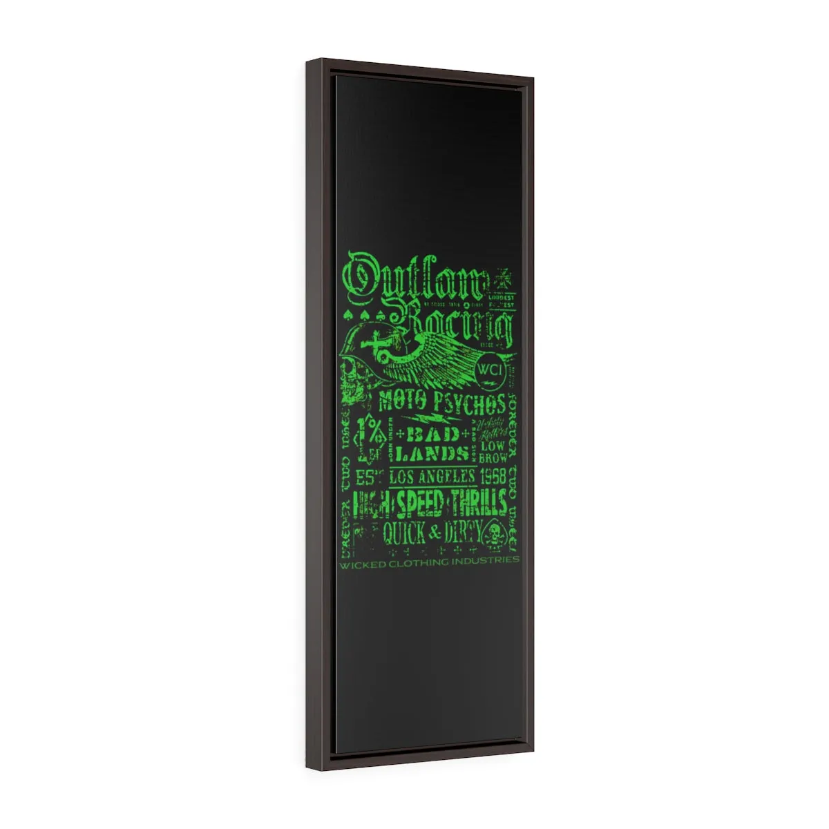 Outlaw Racing/Vertical Framed  Wrap Canvas