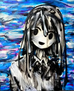 Painting by Yoshiro Kawakami  : "Falling down sky" - 61×73cm