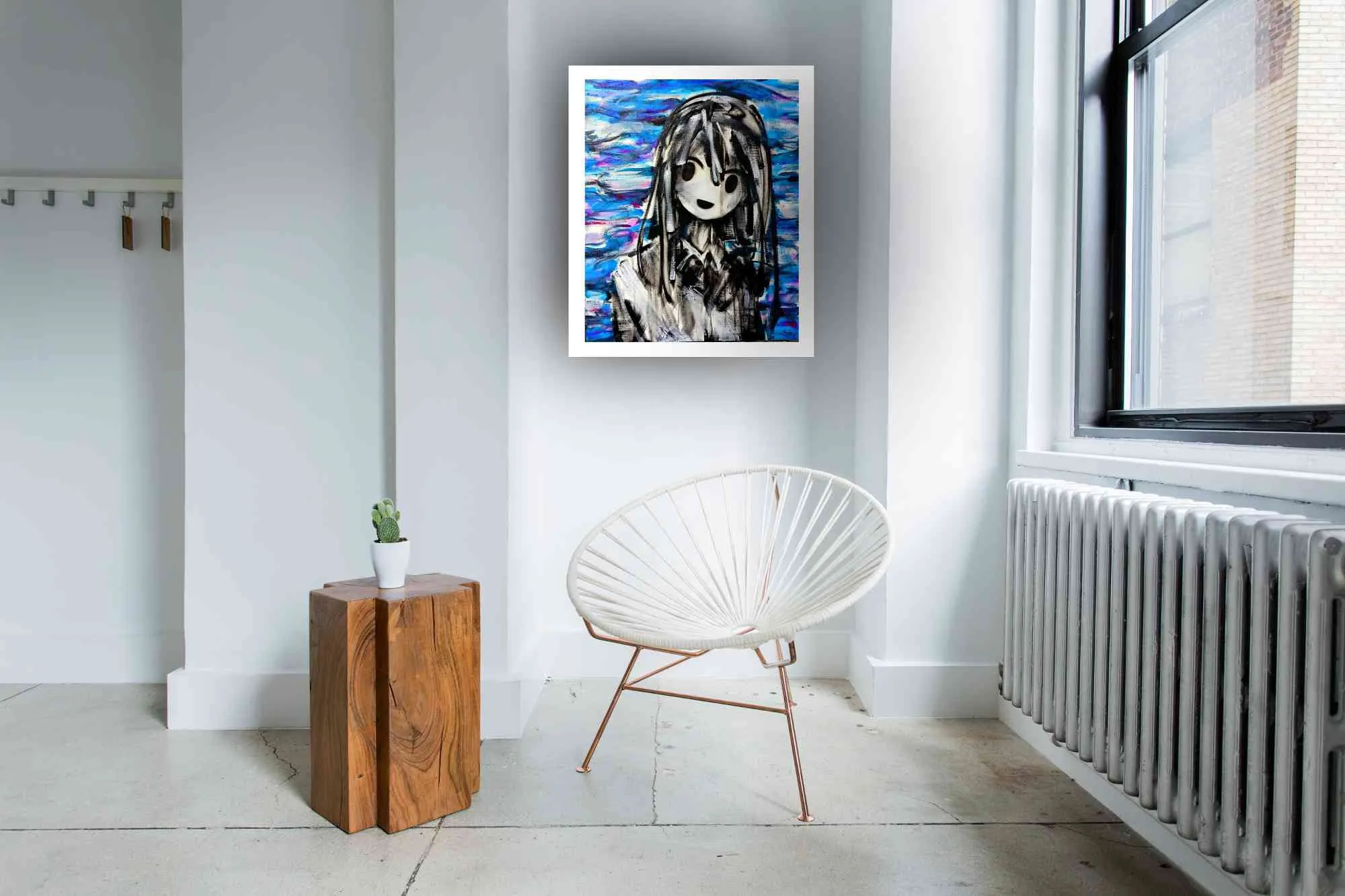 Painting by Yoshiro Kawakami  : "Falling down sky" - 61×73cm