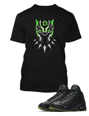 Panther Graphic T Shirt to Match Retro Air Jordan 13 High Altitude Shoe