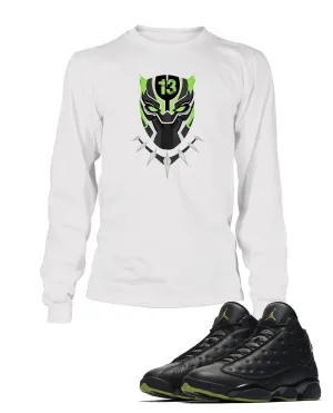 Panther Graphic T Shirt to Match Retro Air Jordan 13 High Altitude Shoe