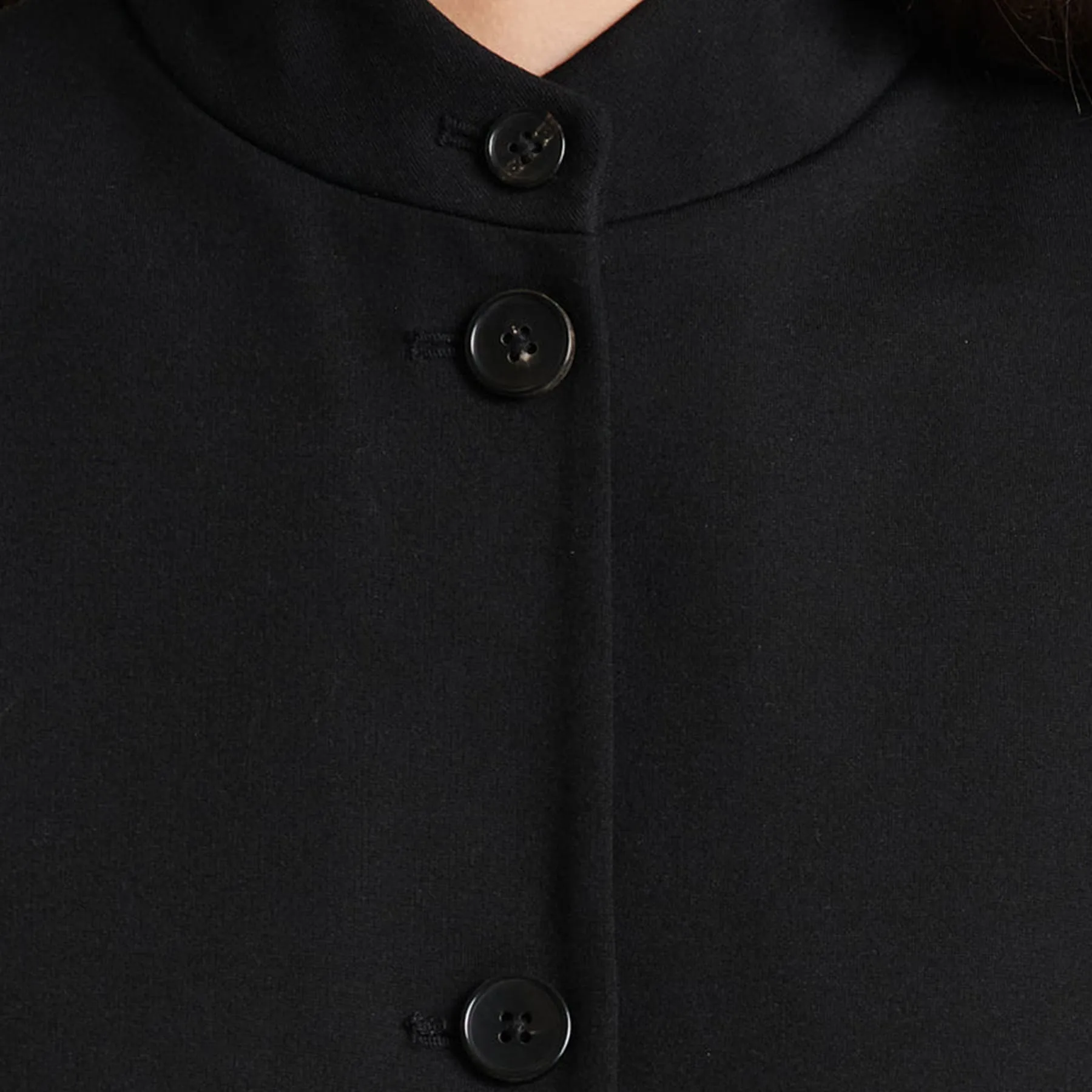 Patrick Assaraf Ponte Collarless Single Breasted Blazer - Black