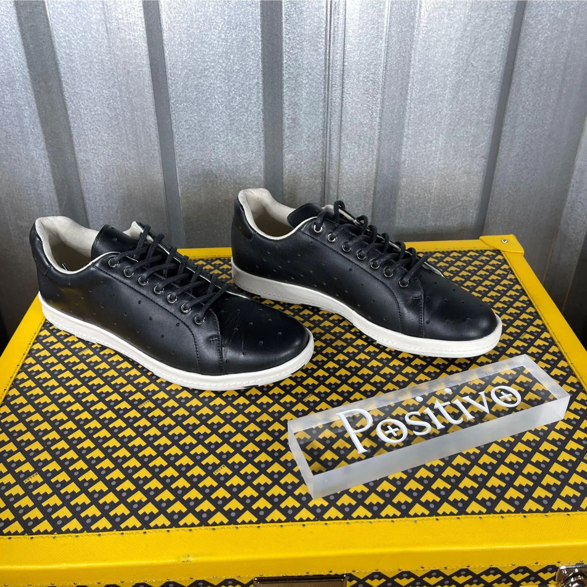 Paul Smith Womens Rabbit Perf Black Leather Low Top Sneakers