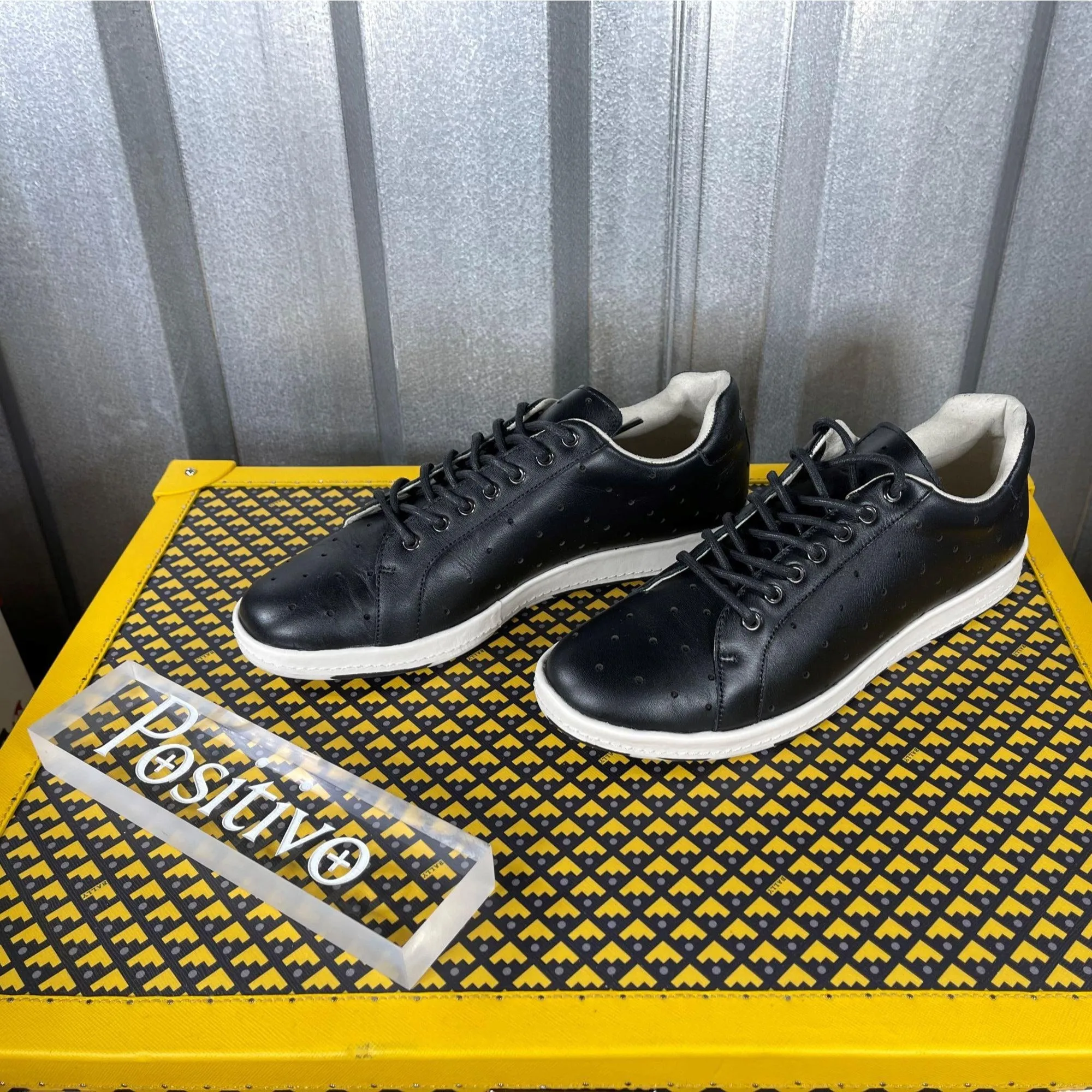 Paul Smith Womens Rabbit Perf Black Leather Low Top Sneakers