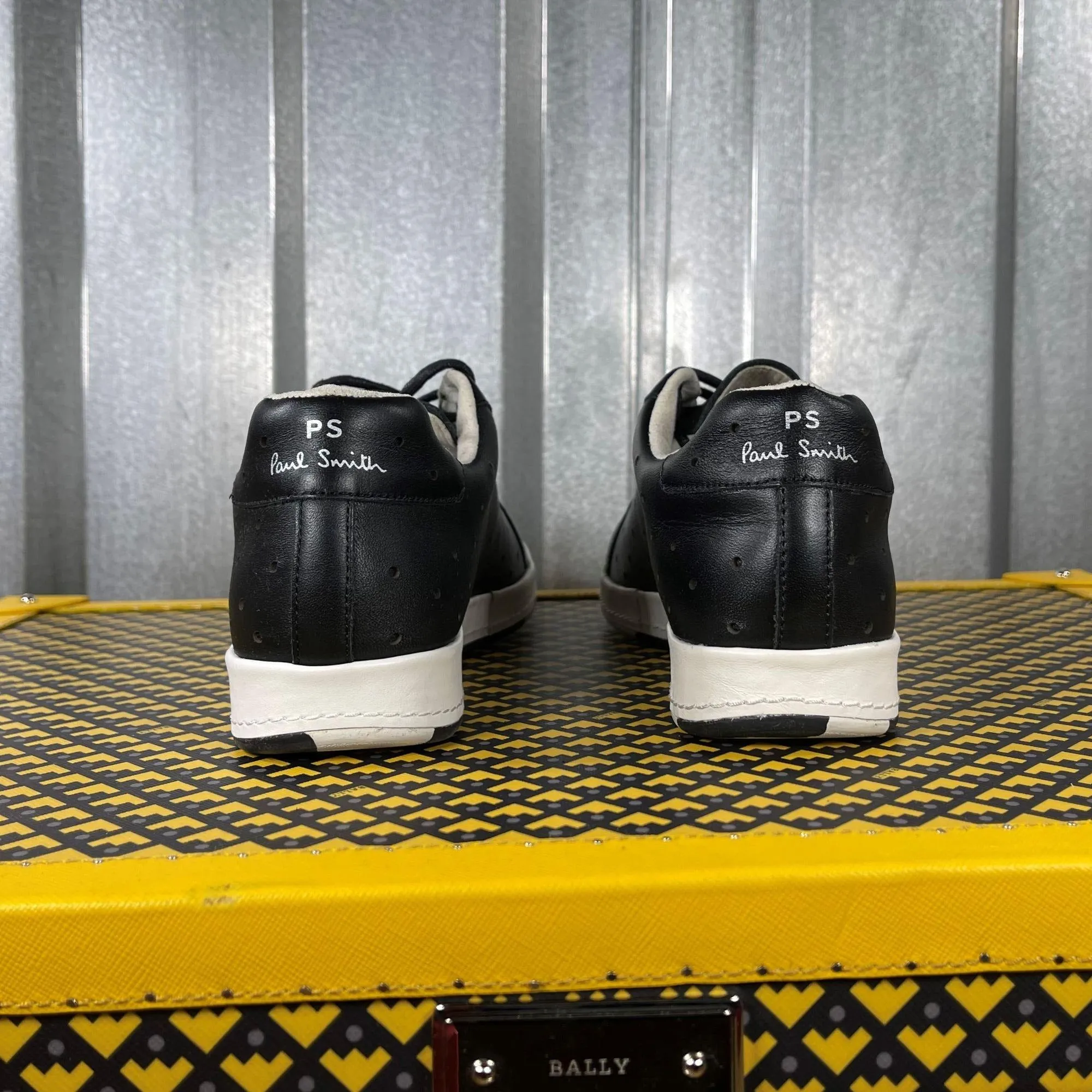 Paul Smith Womens Rabbit Perf Black Leather Low Top Sneakers