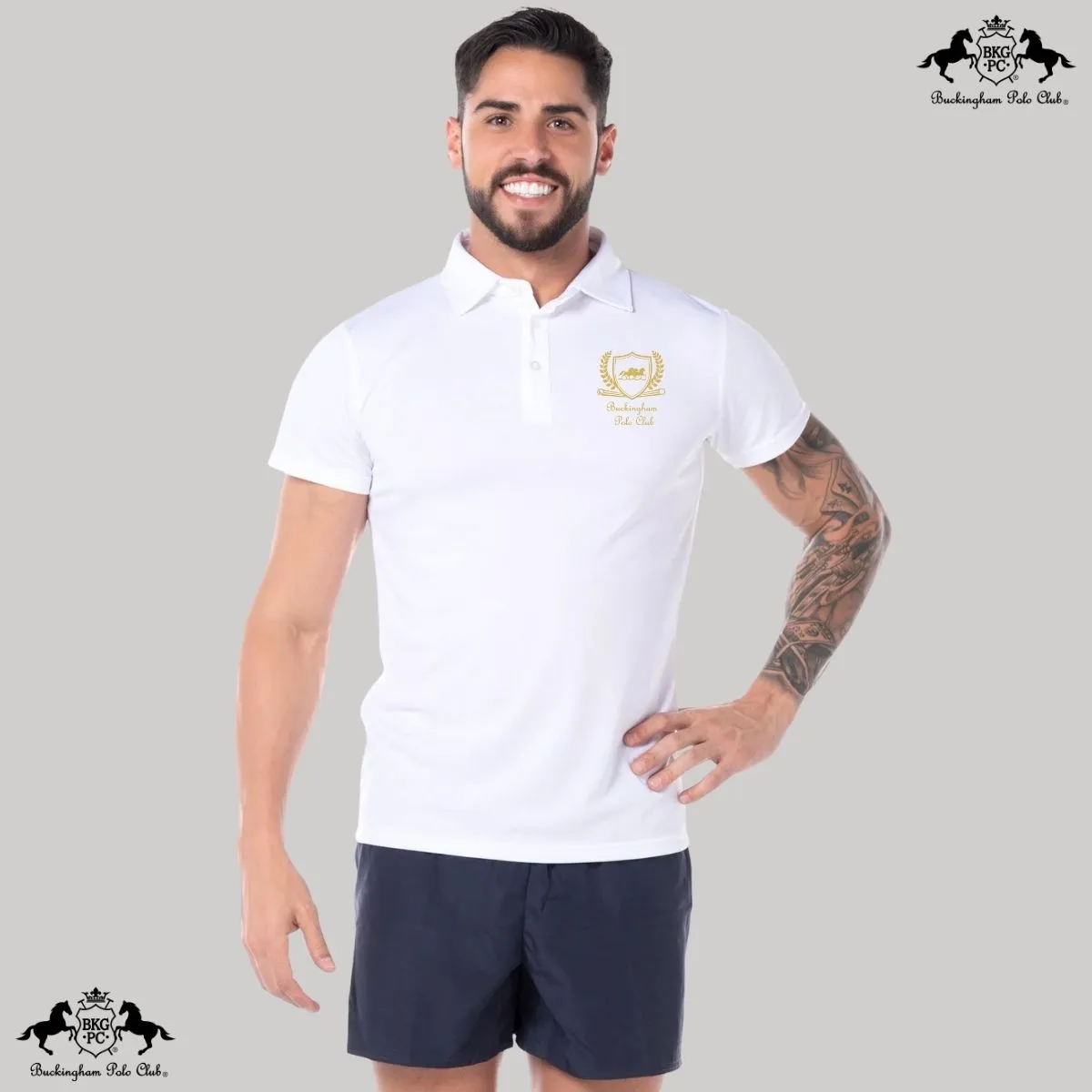 Playera Deportiva Hombre Tipo Polo  Buckingham Polo Club Royal