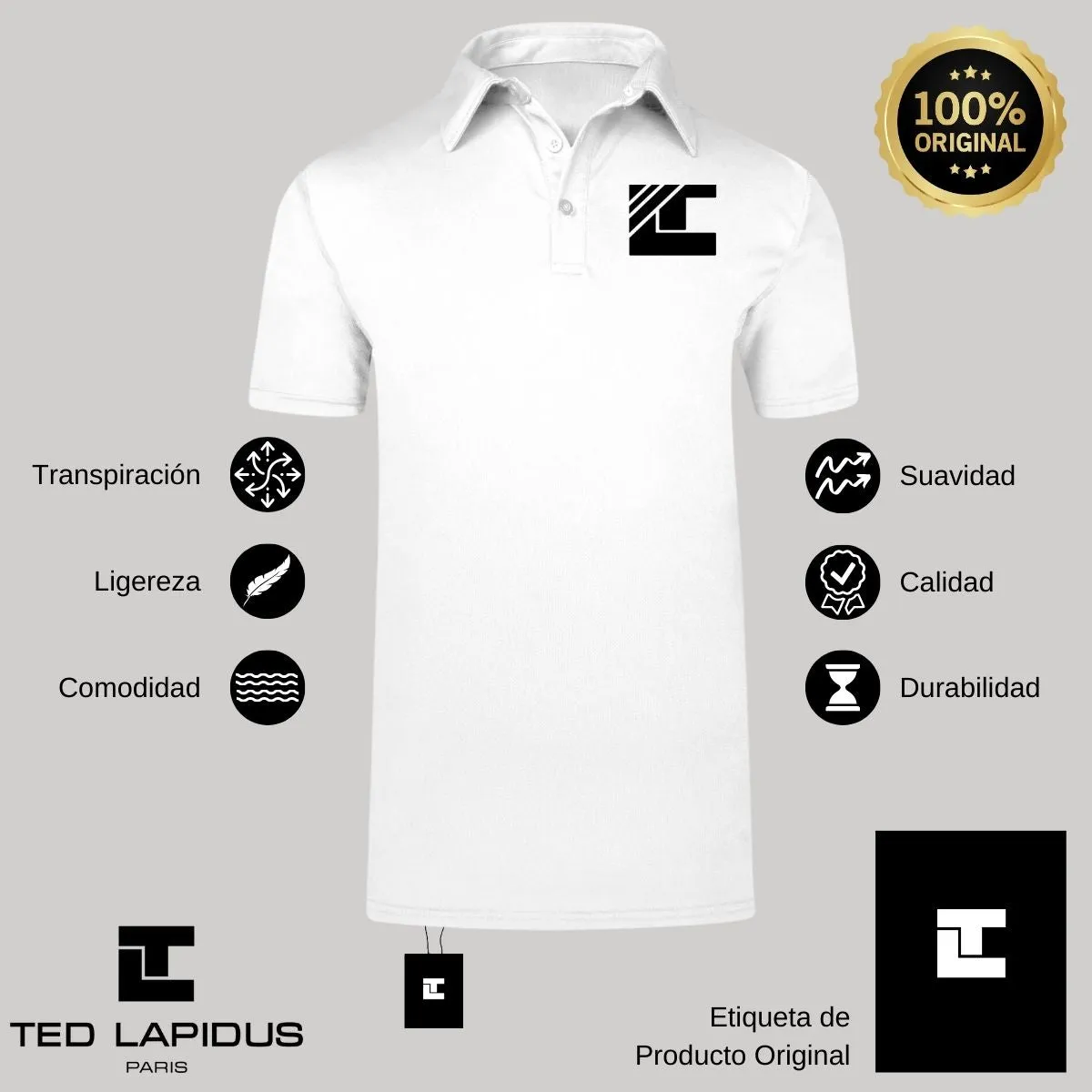 Playera Tipo Polo Hombre Ted Lapidus Paris TL
