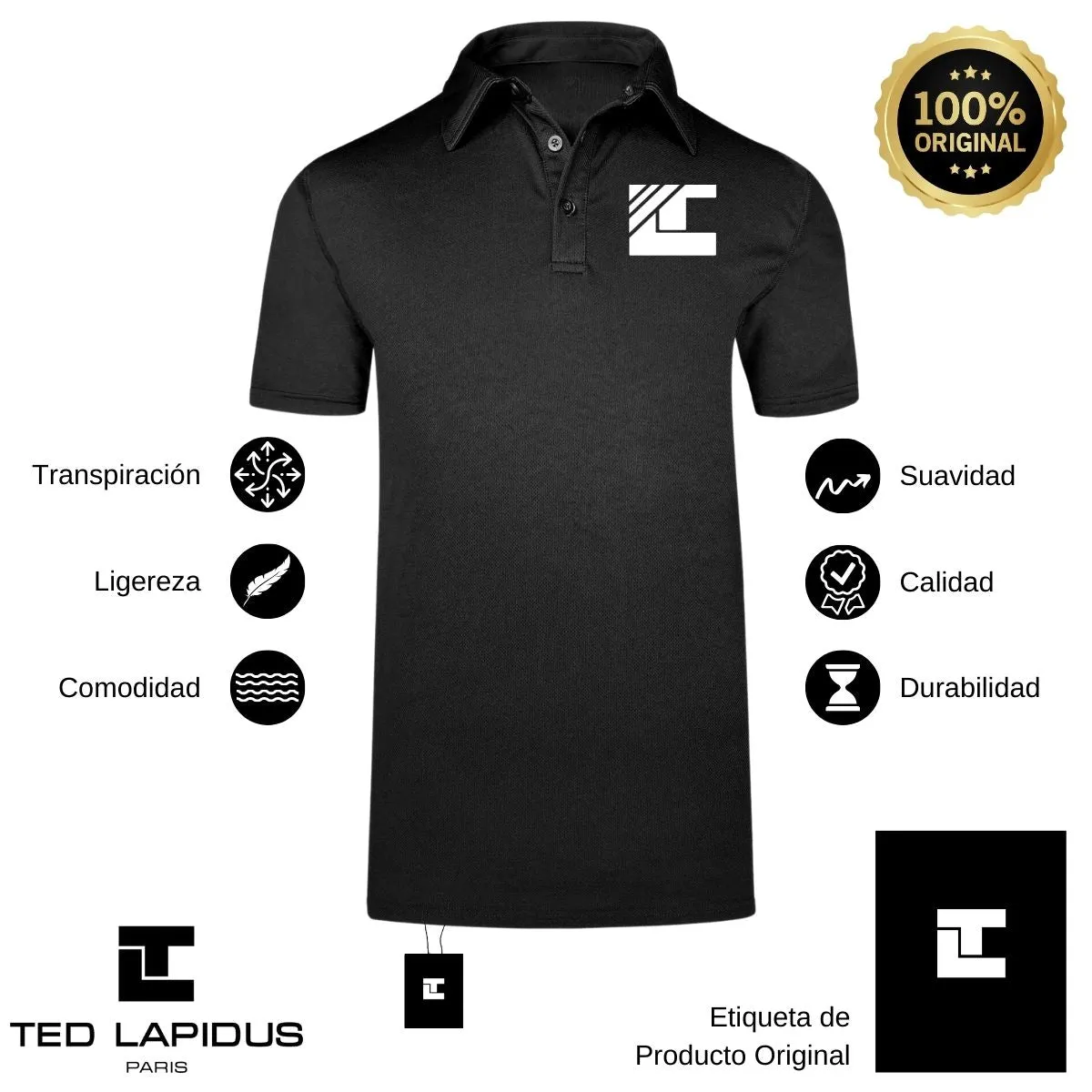 Playera Tipo Polo Hombre Ted Lapidus Paris TL