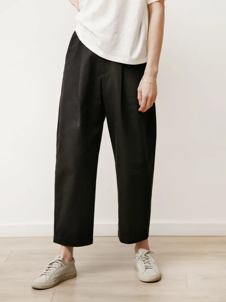 pleat trouser - canvas midnight