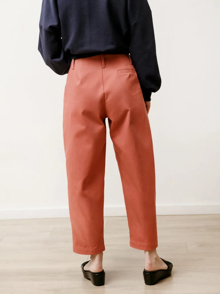 pleat trouser - canvas sunburn