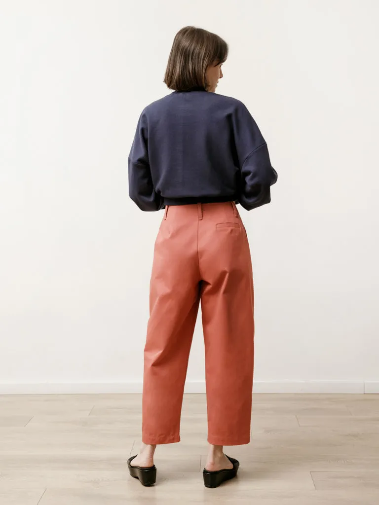 pleat trouser - canvas sunburn