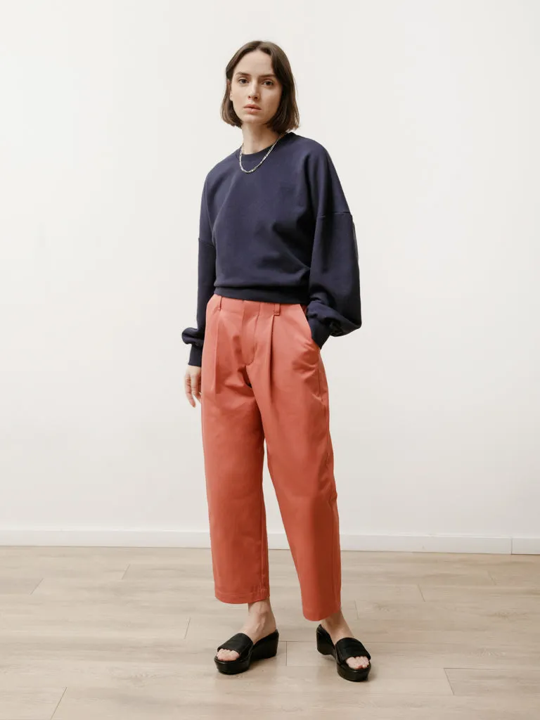 pleat trouser - canvas sunburn