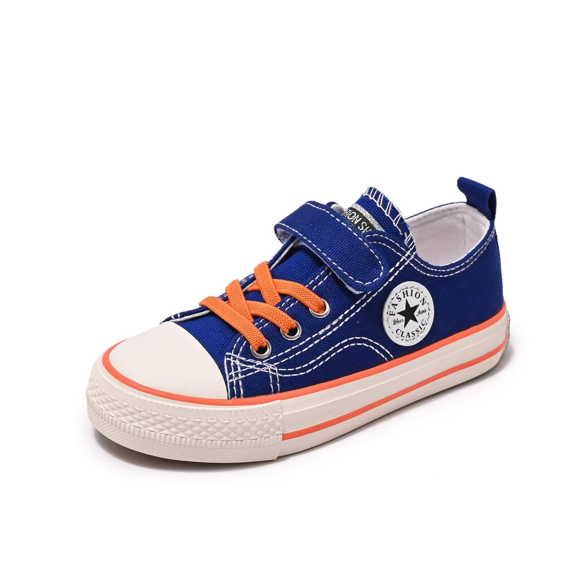 PRE-ORDER Velcro-Closure Canvas Low Top Shoes (Sizes 25-28) - (6/7)