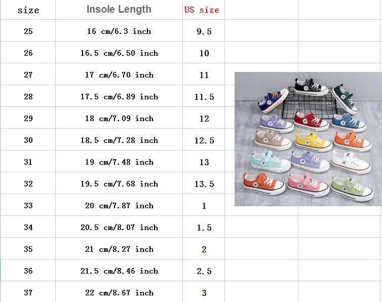 PRE-ORDER Velcro-Closure Canvas Low Top Shoes (Sizes 25-28) - (6/7)