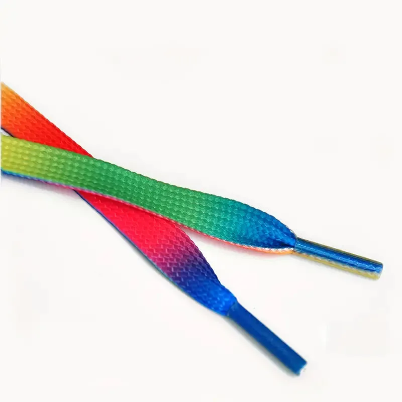 Rainbow Gradient Print Flat Canvas Shoe Laces (SL001)