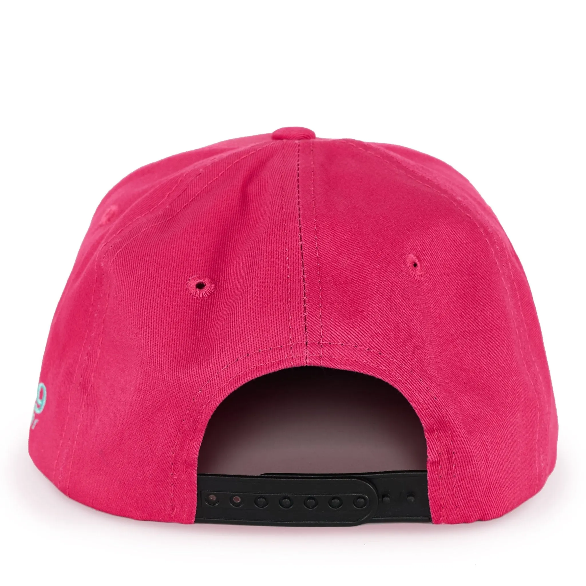 Raspberry Flat Bill Snapback W/ Blue Bird