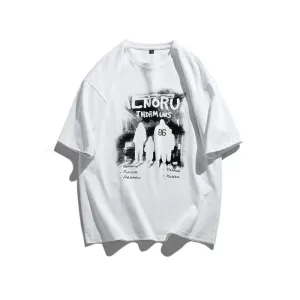 Retro Graffiti Printed Casual T-Shirt