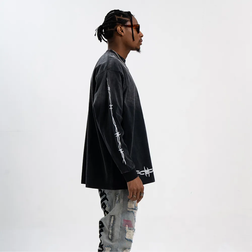 Retro Hanging Gradient Wash Sweatshirt