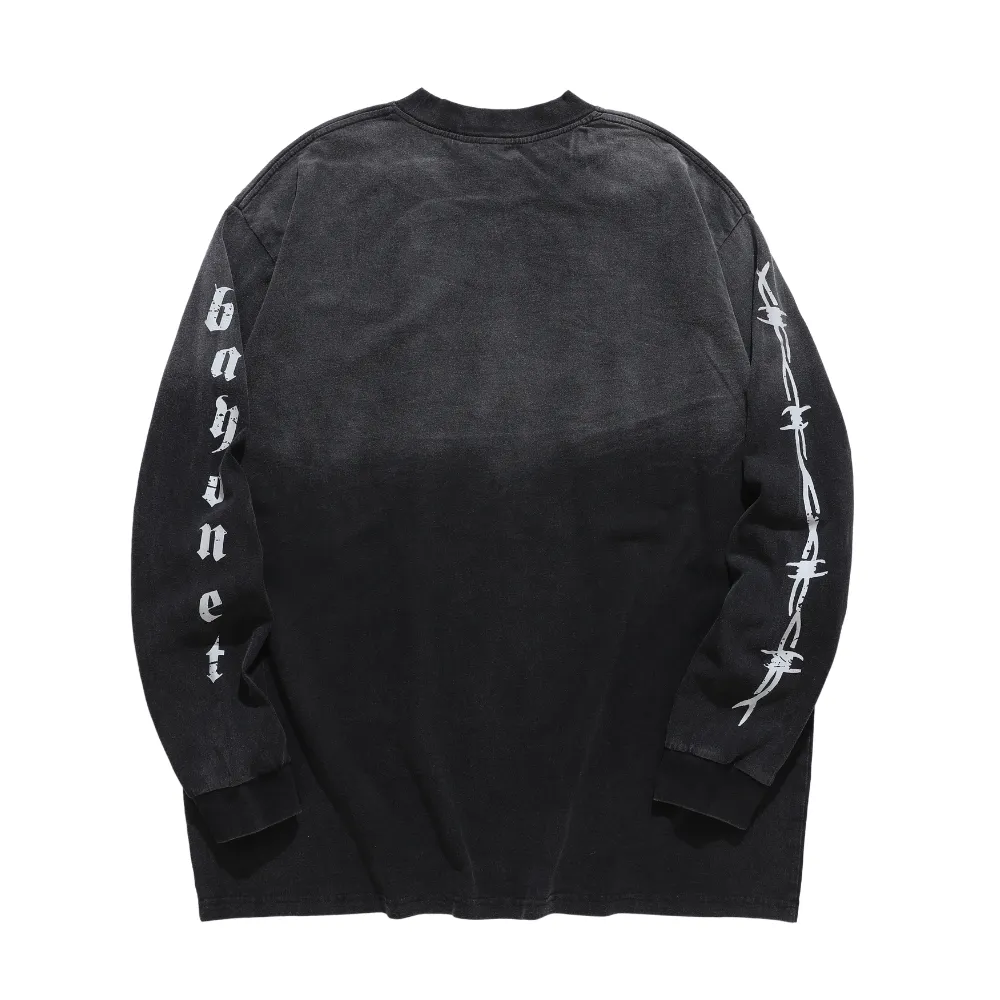 Retro Hanging Gradient Wash Sweatshirt