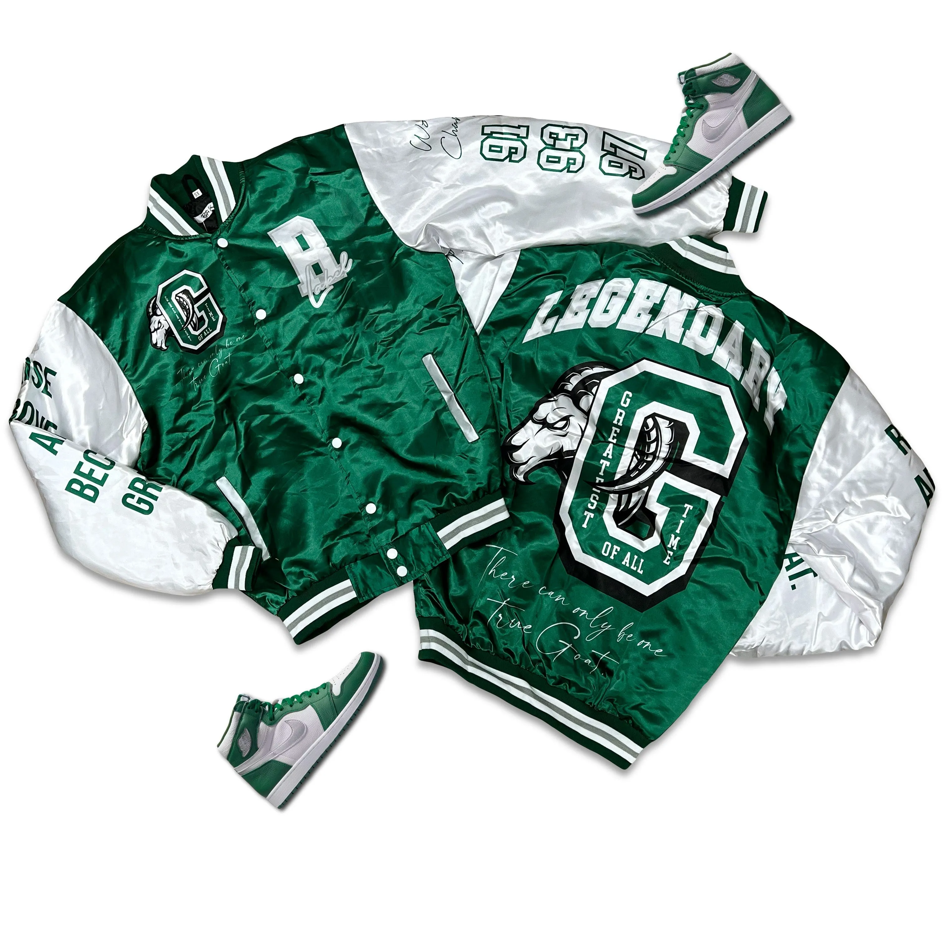 RETRO LABEL Legendary Satin JACKET (RETRO 1 Gorge Green)