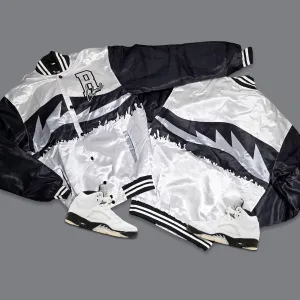 RETRO LABEL RETRO SATIN JACKET (RETRO 5 Wolf Grey)