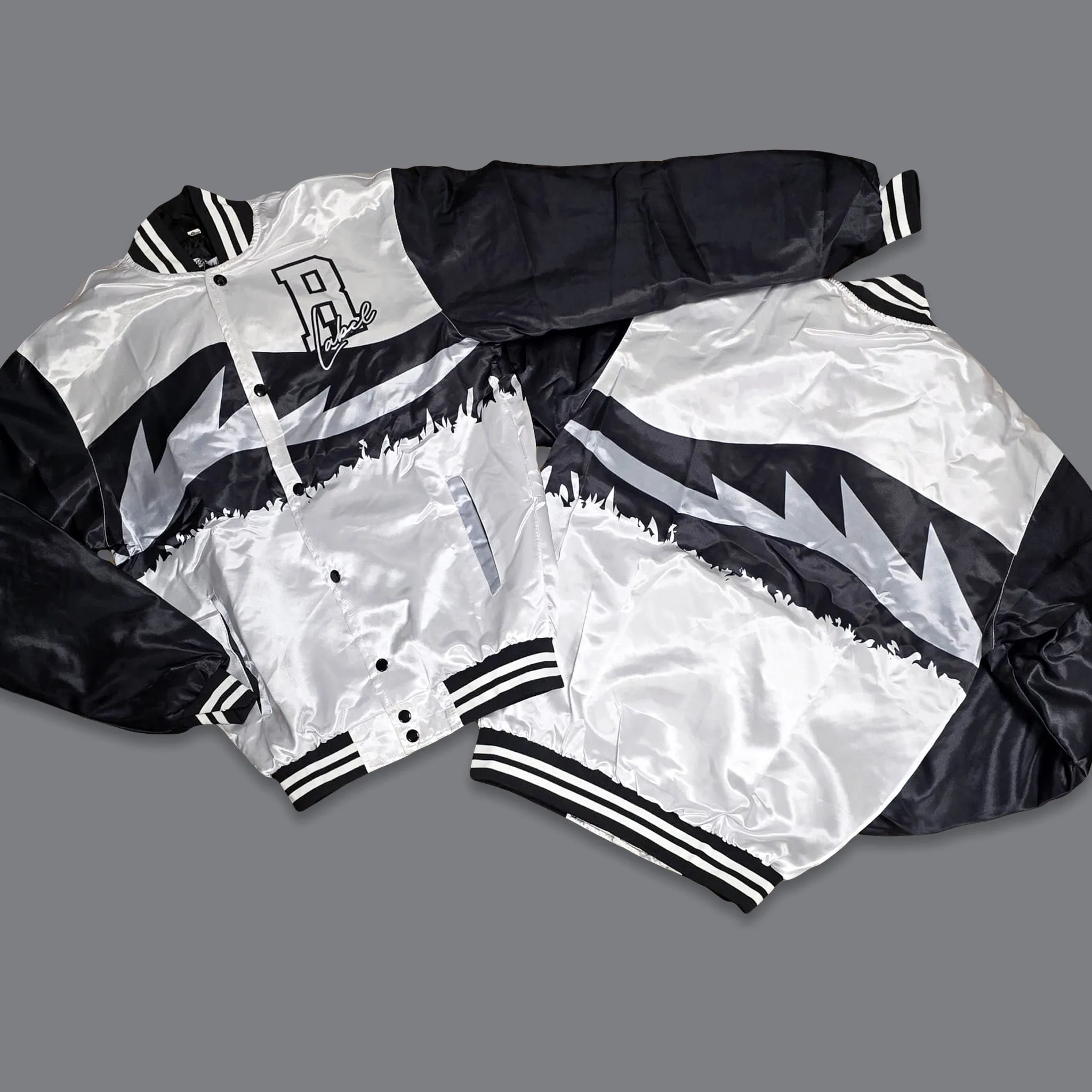 RETRO LABEL RETRO SATIN JACKET (RETRO 5 Wolf Grey)