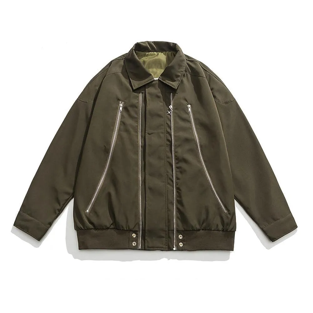 Retro Lapel Casual Jacket