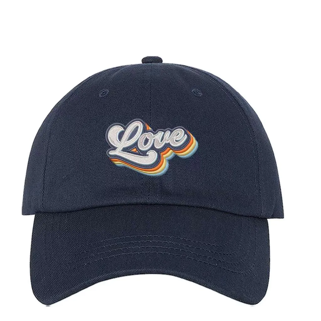 Retro Love Embroidered Baseball Cap – Bold Statement Hat