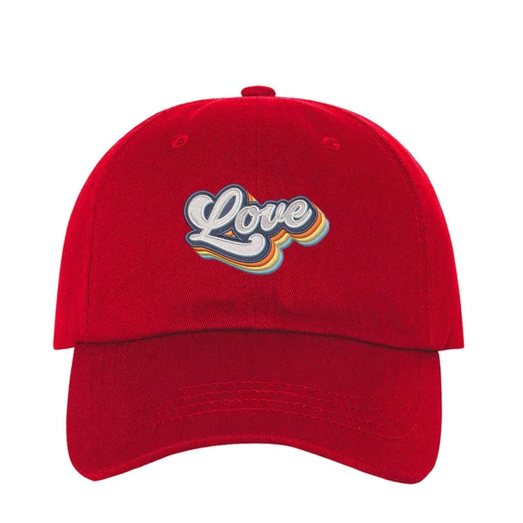 Retro Love Embroidered Baseball Cap – Bold Statement Hat
