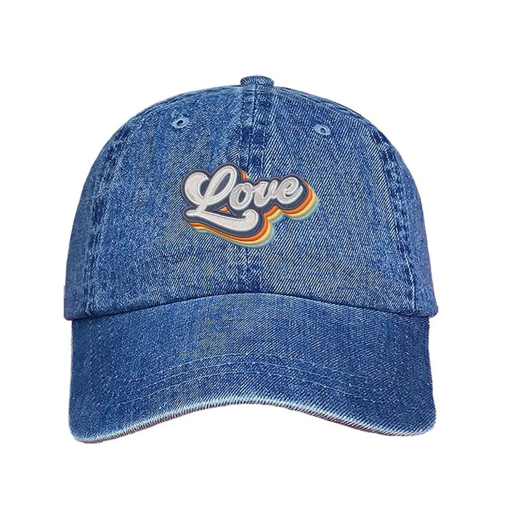 Retro Love Embroidered Baseball Cap – Bold Statement Hat