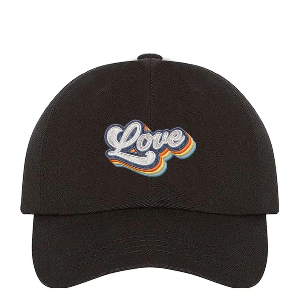 Retro Love Embroidered Baseball Cap – Bold Statement Hat